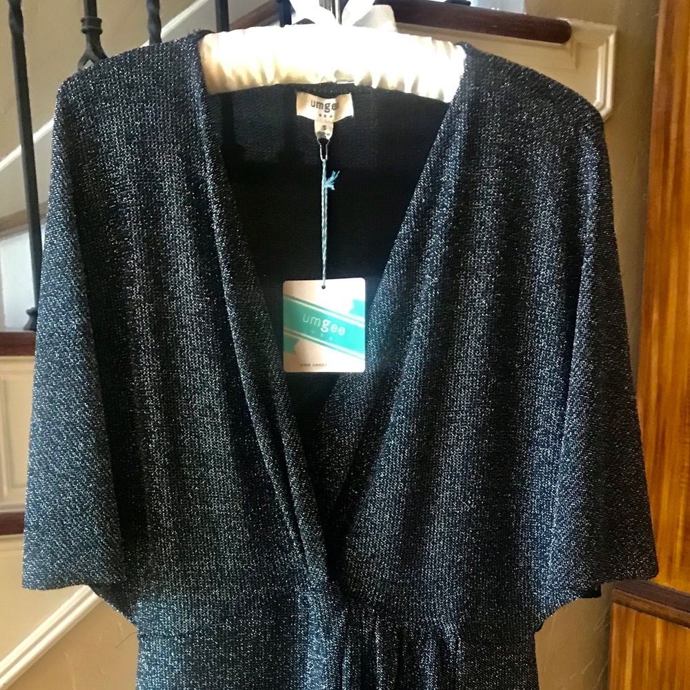 Metallic knit dress